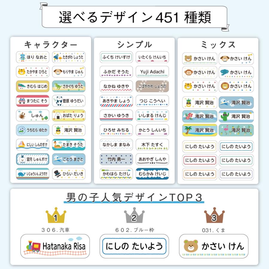 ノンアイロン 布用お名前シール 名前シール アイロン不要 アイロンなし