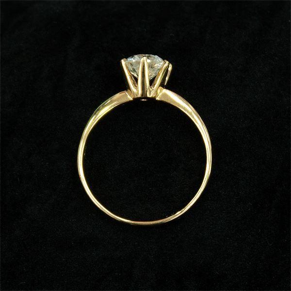 大粒 天然ダイヤモンド 1カラット 1ct リング 指輪 K18WG 8号 天然