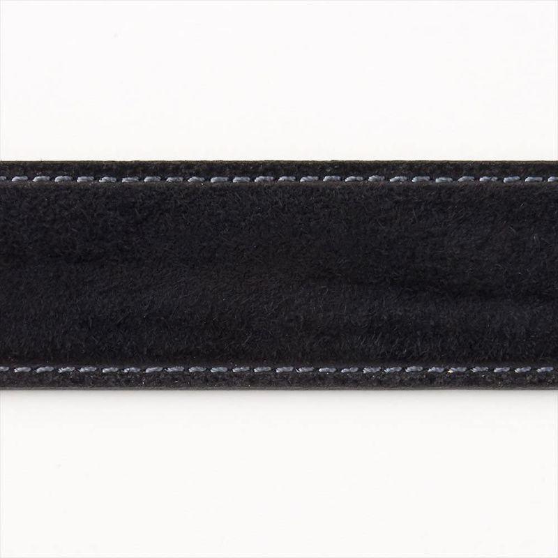 オジエ ozieベルトメンズ・本革・牛革・スエード・フリーサイズ(サイズ調整可能)・日本製 KE21328-19-BLACK ブラック黒