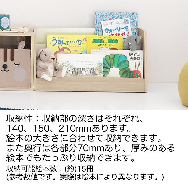 いちといちで 大判 絵本 ケース付き ICHIBA（市場） 絵本ラック ロータイプ ローラ ILR-3579 絵本収納