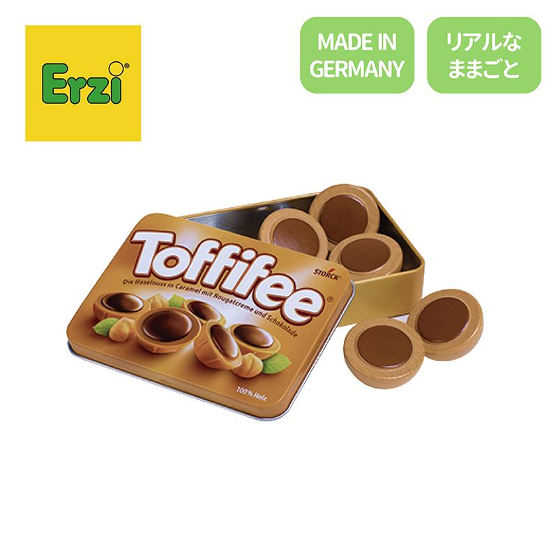 Erzi（エルツィ） エリツィ トフィーチョコレート 缶ケース入り 木製