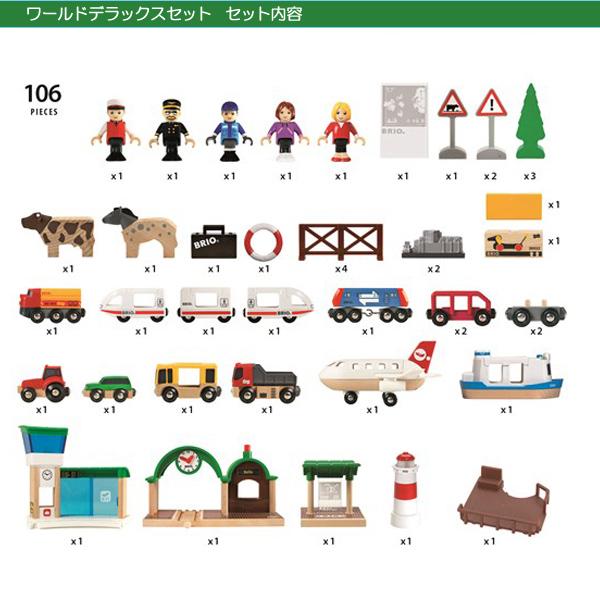 希望カード確認用 BRIO（ブリオ） ワールドデラックスセット 木製レールセット 106ピース