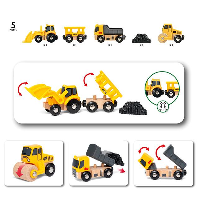 BRIO（ブリオ） 工事車両セット 33658 おもちゃ 電車 名入れOK