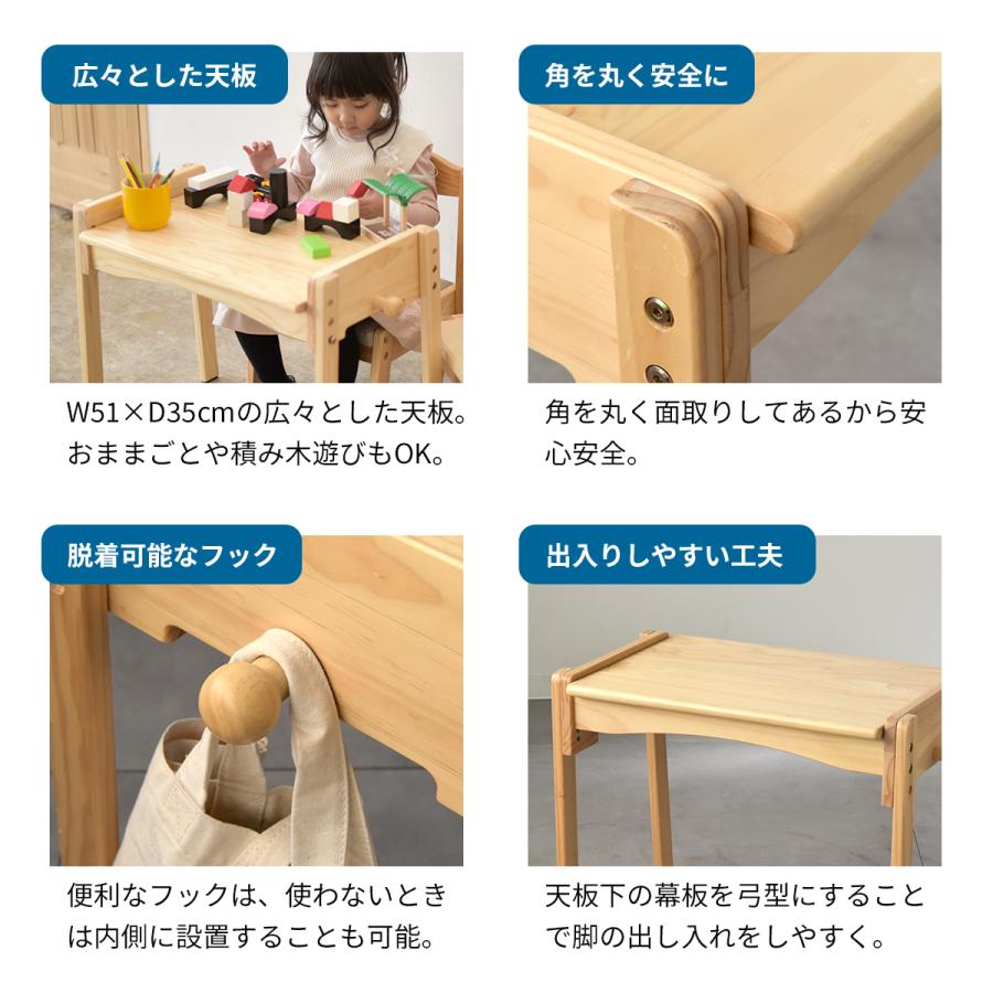 ソピアキッズデスクSサイズ キッズデスク 子供用テーブル 高さ調節