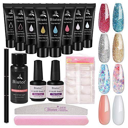 Biutee スパンコールジェル 長さだし ラメ付くジェル 15ml 8色セット ネイルポリジェル 長さだし ジェルネイル ポリジェル ネイ ネイルチップ スカルプチャー Canipec Org Mx