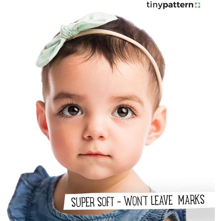 tinyppattern - 女の子の赤ちゃん用ナイロンヘッドバンド。 バルク（100個）プレミアムヌードヘッドバンド。 超ソフトで伸縮性が｜1st-shop｜03