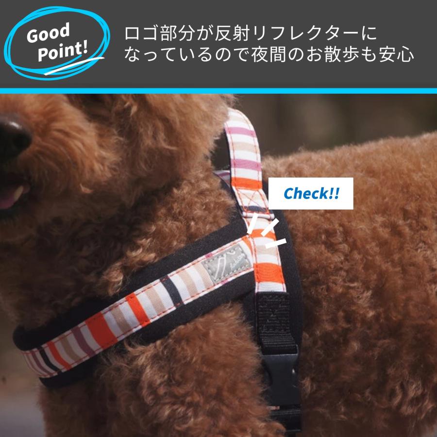 Hakusan 北欧デザインボーダーハーネス コンフォートジャストフィット
