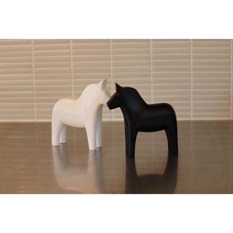 【幸せを運ぶ馬】ダーラナホース/ホワイト＆ブラックシリーズ　ＸＬサイズ（２５ｃｍ）【ダーラヘスト】_2