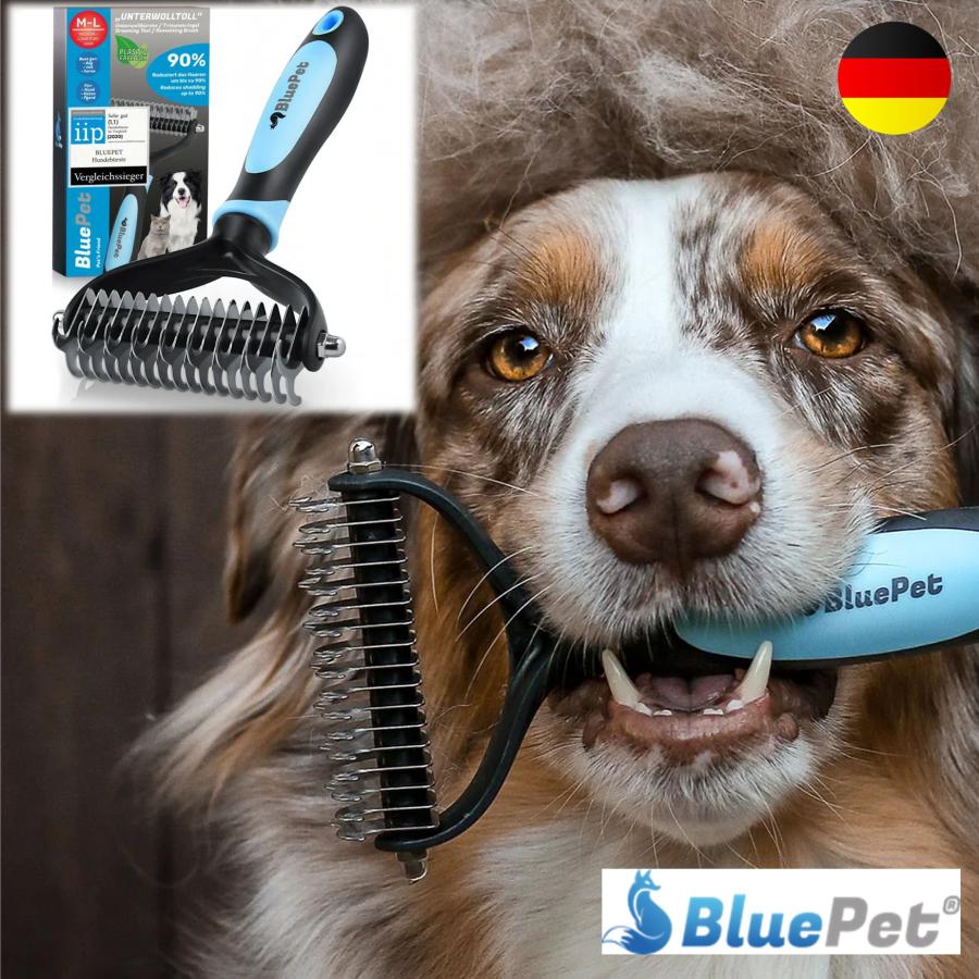 送料無料】【BluePet】ドイツからやってきたコームブラシ【ブルー