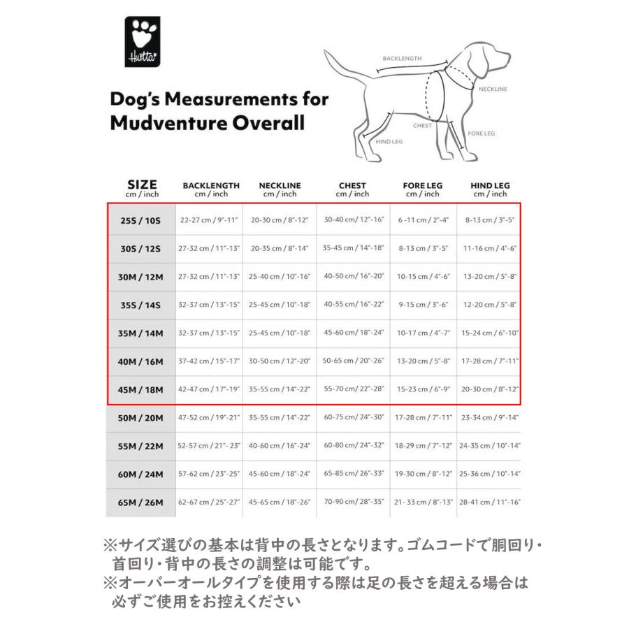 Hurtta】【フルッタ】・ドッグレインコート 「MudVenture Overall ECO
