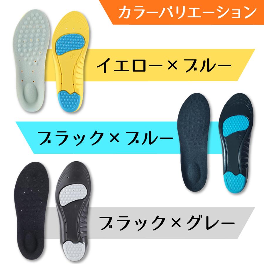 インソール 衝撃吸収 中敷 中敷き 22cm〜27.5cm 足底筋膜炎 扁平足