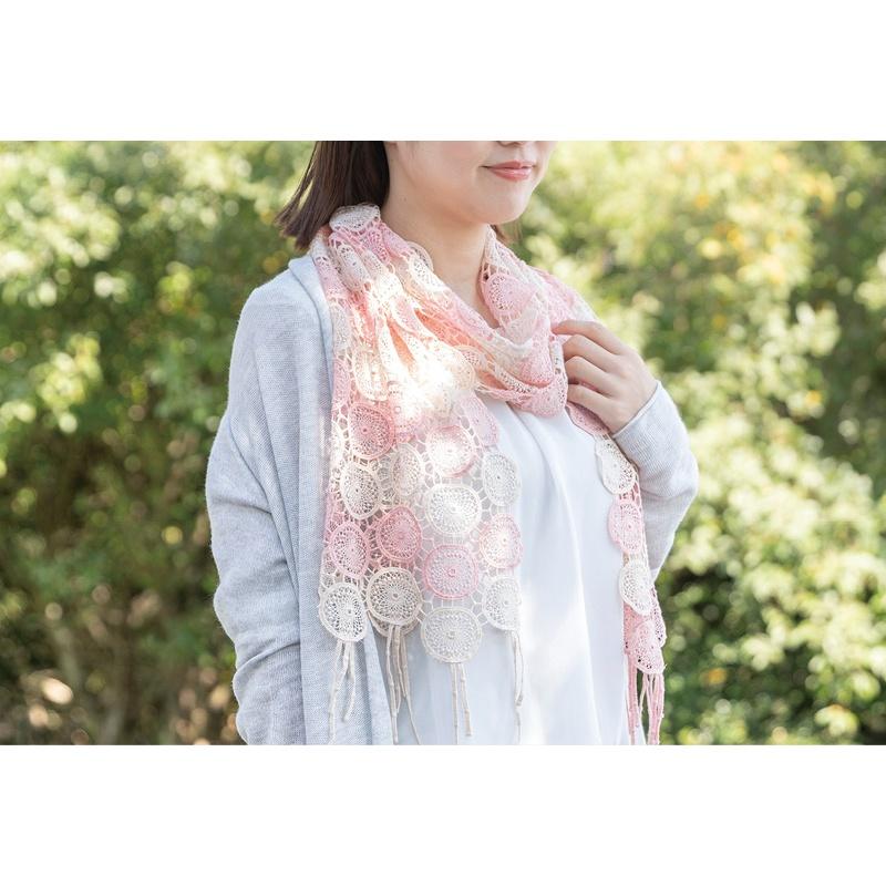 YUMEZAIKU さくら初め 桜染 エンブロイスカーフアリウム 73774 ギフト