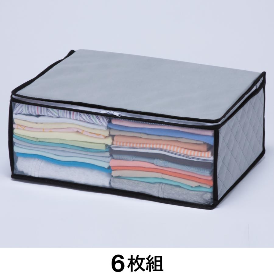 収納袋 6個組 活性炭消臭 衣類収納 不織布製 収納ケース 通気性良好 ほこり除け 保管 衣替え アストロ 171-11|1storage|06