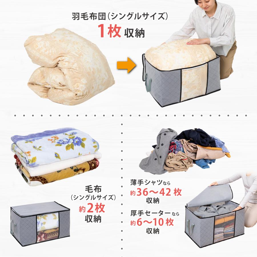 アストロ公式 製品保証付き 活性炭消臭 羽毛布団 衣類 収納ケース 2個