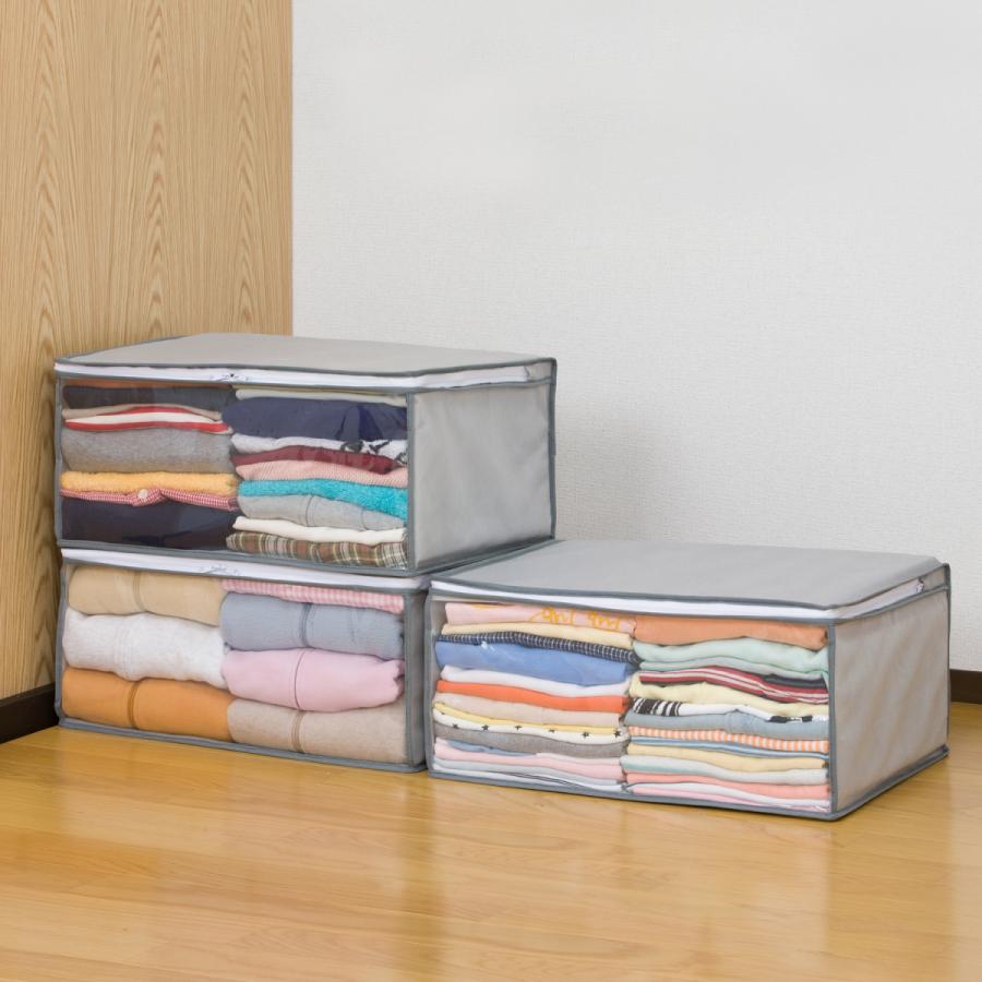 【美品】 VALENTINO 衣装ケース 3枚セット 衣類用収納ケース 3個組 不織布 収納袋 折りたたみ ※色・柄指定不可