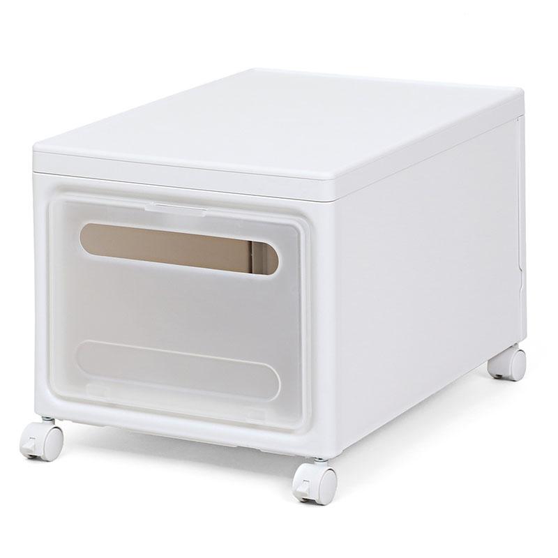 収納ボックス キャスター付き 収納ケース 積み重ねできる 前からも