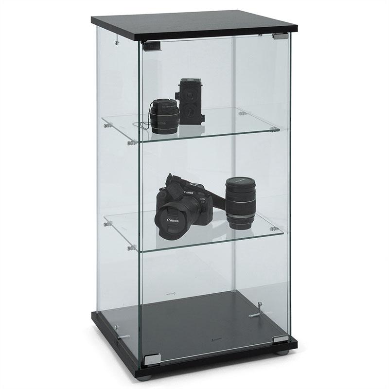 強化ガラスx1815コレクションケース棚フィギュアケース3段 ブラック