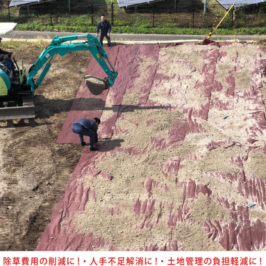 防草シート 1×10ｍ ブラウン 園芸用 除草シート 農用シート 敷くだけ簡単 雑草抑制 除草剤 高浸水 家庭菜園 カンタン アストロ 602-28｜1storage｜09