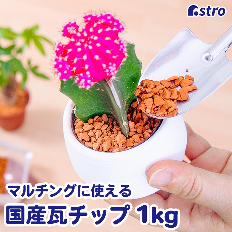 アストロ公式 製品保証付き 瓦チップ 1kg ブラウン 庭 砂利 防草