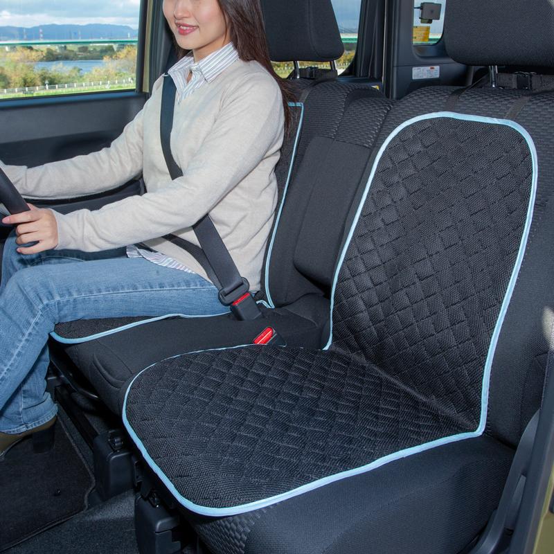 カーシート 2枚組 吸湿 ブラック 固定ベルト メッシュ生地 不織布 ドライ 車 座席シート シートカバー 汗じみ防止 アストロ 607 26 607 26 アストロ Official Shop ヤフー店 通販 Yahoo ショッピング