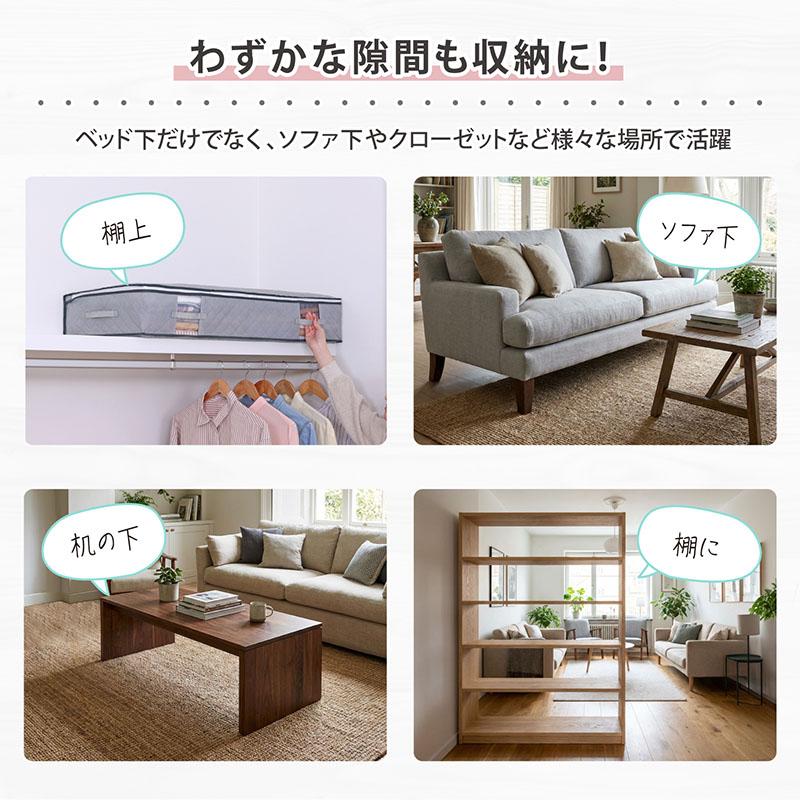 アストロ公式 製品保証付き ベッド下収納ケース 2個組 衣類収納 不織布 