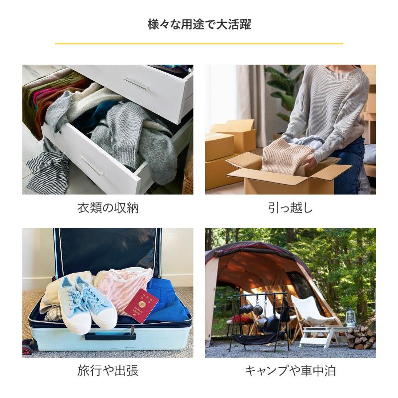 圧縮袋 衣類 衣類圧縮袋 立体圧縮袋 一体型 収納ボックス ネイビー 仕切り付き マチ付き 掃除機不要 アストロ 623-46 |  | 12