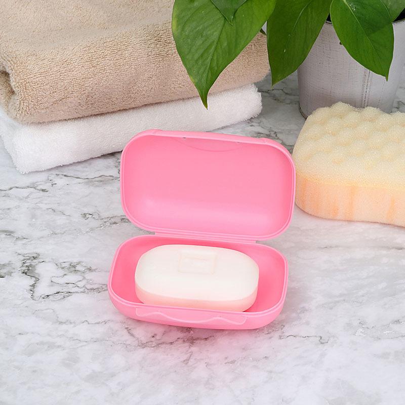 アストロ 石鹸ケース ピンク フタ・ロック付き 石鹸置き ソープトレイ