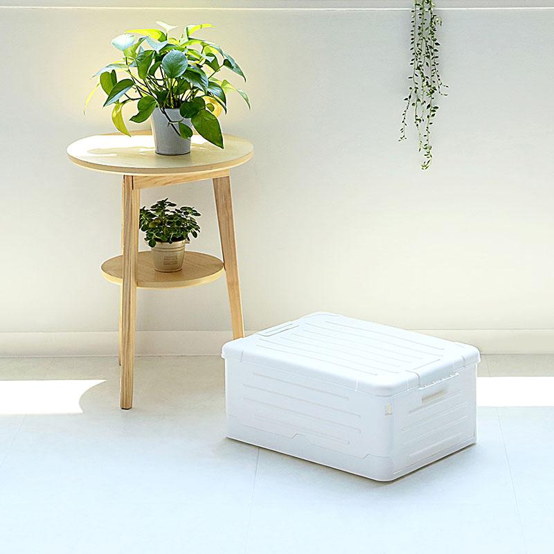 アストロ 収納ボックス Mサイズ 折りたたみ ホワイト 積み重ねできる