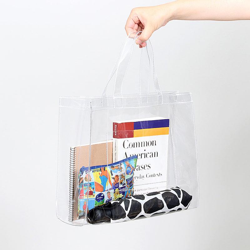 BABYL ビニール　バック ビニールバッグ A4サイズ対応 トートバッグ 透明 クリアバッグ プール