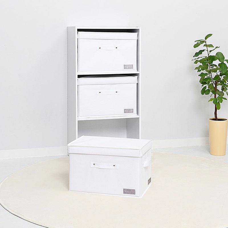 アストロ 収納ボックス ふた付き ホワイト シンプル 積み重ね