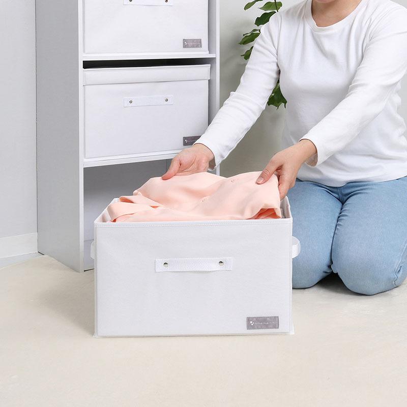 収納ボックス ふた付き ホワイト シンプル 積み重ね 防塵 厚紙入り