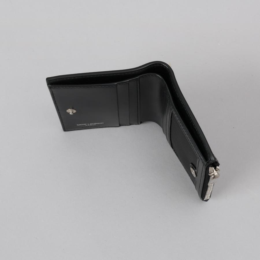 SAINT LAURENT サンローラン 2つ折財布 ブラック 財布 ロゴ SAINT LAURENT サンローラン 2つ折財布 ブラック 財布 ロゴ