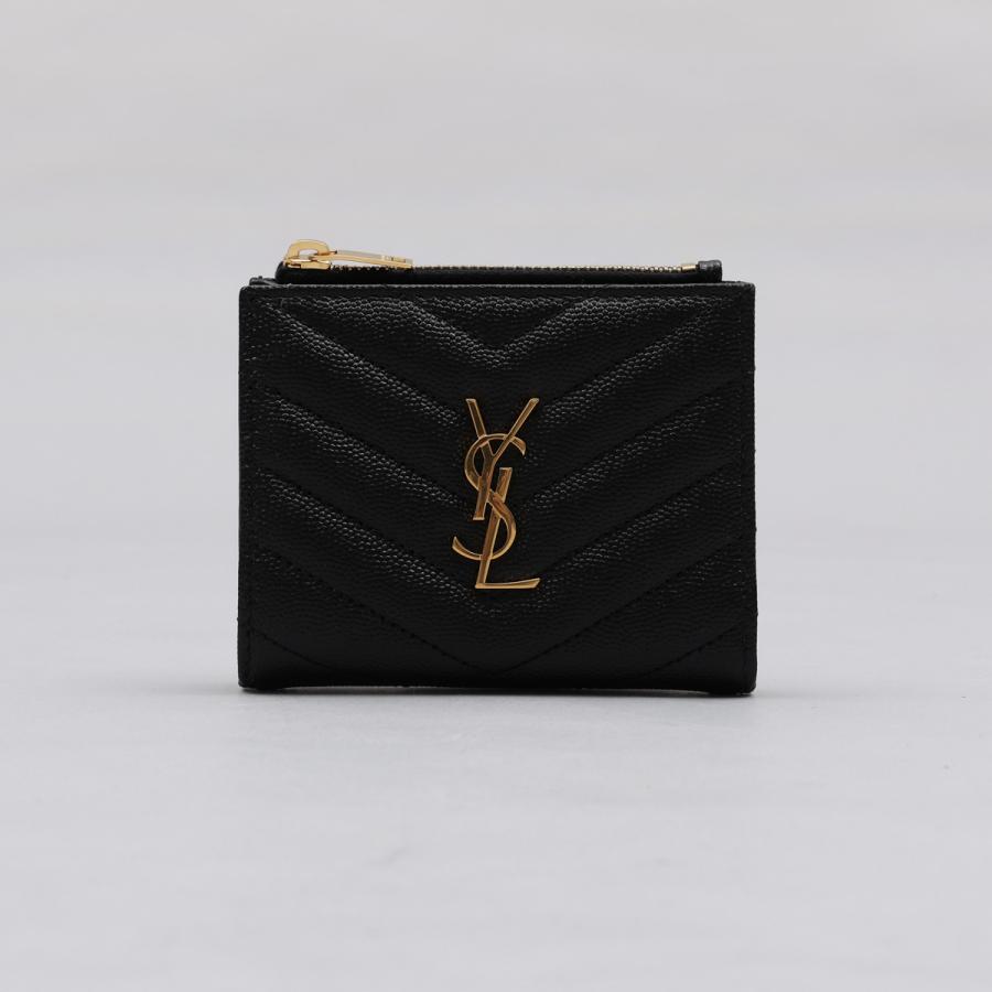 サンローラン 二つ折り財布 ブラック YSL CREDIT CARD HOLD 575879｜1ststreet｜02