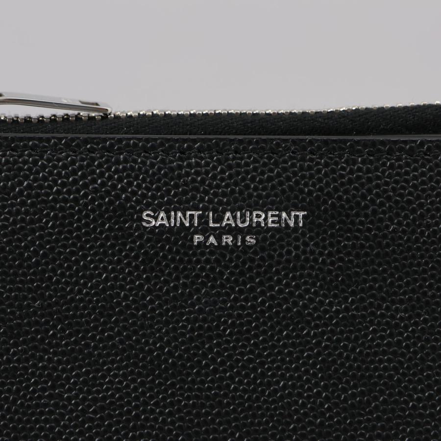 サンローラン SAINT LAURENT 二つ折り財布 二折り ブラック シンプル 小銭入れ付 コンパクト レザー 575789 BLACK BTY0N 1000 メンズ｜1ststreet｜07