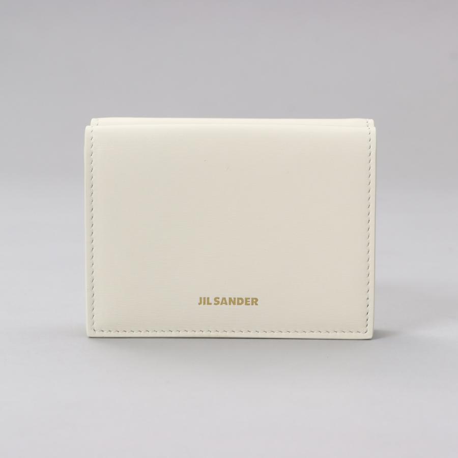 買い半額 ジルサンダー JIL SANDER 3つ折財布 アイボリー 小銭入れ付 ミニ財布 ロゴ J07UI0011 P4841 106