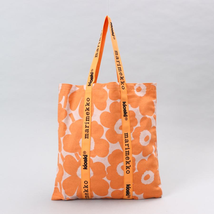 マリメッコ MARIMEKKO トートバッグ オレンジ A4トート ウニッコ コットン ロゴ 通勤 通学 91995 238 KIOSKI CANVAS BAGS｜1ststreet｜02