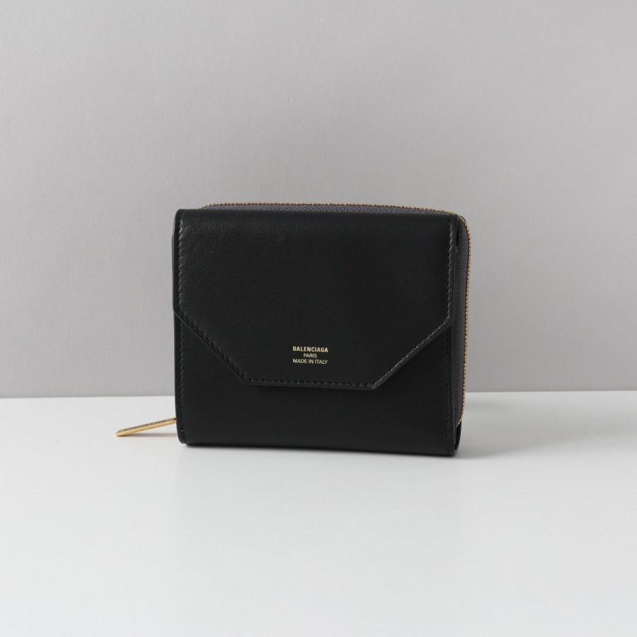 バレンシアガ BALENCIAGA 2つ折り財布 ブラック 財布 二つ折り 