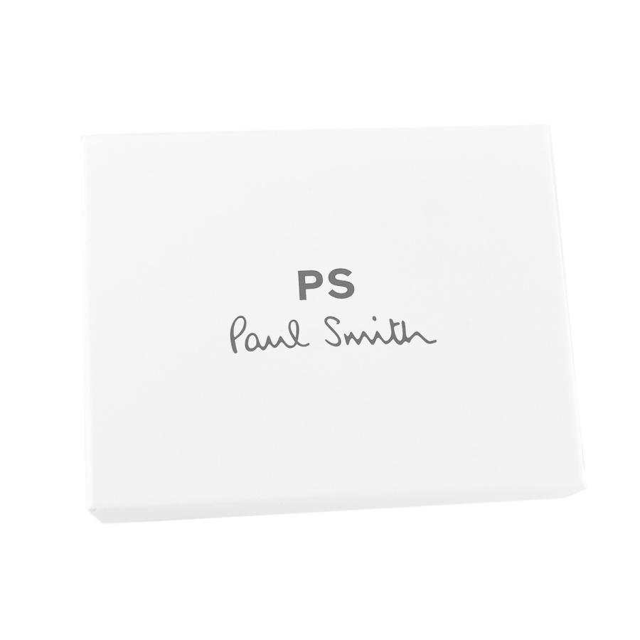 ポールスミス 二つ折りカード財布 ブラック MEN WALLET BF PS STRIPE 