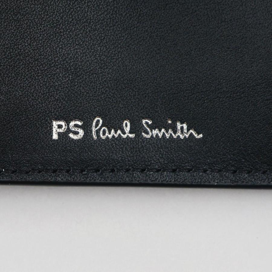 ポールスミス PAUL SMITH 2つ折財布 ブラック 財布 小銭入れ付 ミニ財布 レザー 本革 M2A6078 BLACK KZEBRA QR メンズ｜1ststreet｜10