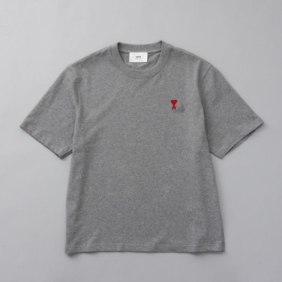 アミ パリス AMI PARIS Tシャツ XS-Lサイズ BFUTS005.726 001 アミ ロゴ クルーネック シャツ コットン オーガニック BLACK GREY WHITE｜1ststreet｜14