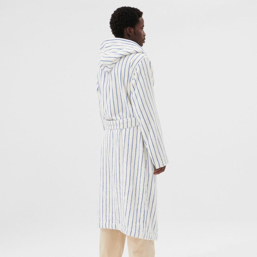 TEKLA 正規販売店 テクラ バスローブ グリーン ストライプ HOOD