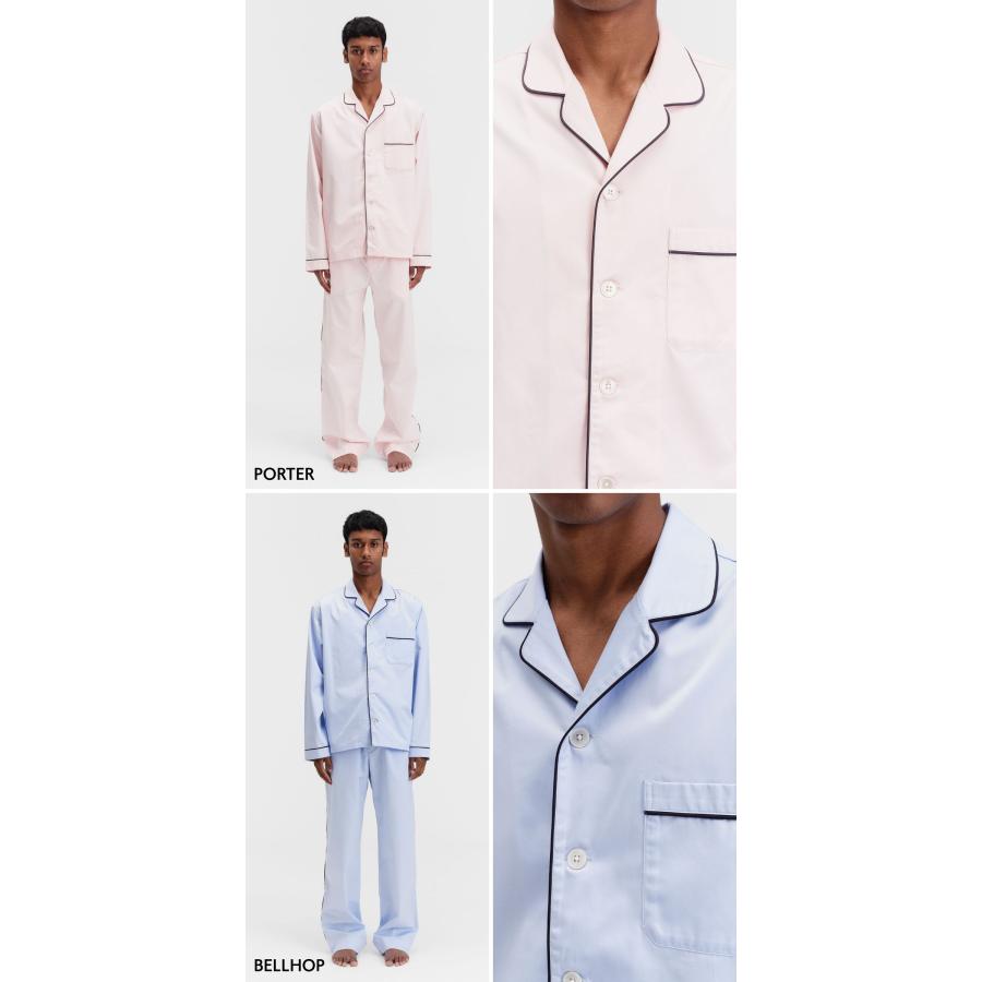 正規販売店 テクラ TEKLA パジャマ 長袖シャツ メンズ レディース ルームウェア サテン PAJAMA SATINの画像