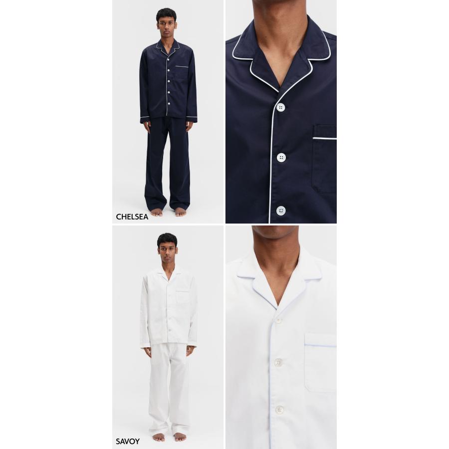正規販売店 テクラ TEKLA パジャマ 長袖シャツ メンズ レディース ルームウェア サテン PAJAMA SATINの画像