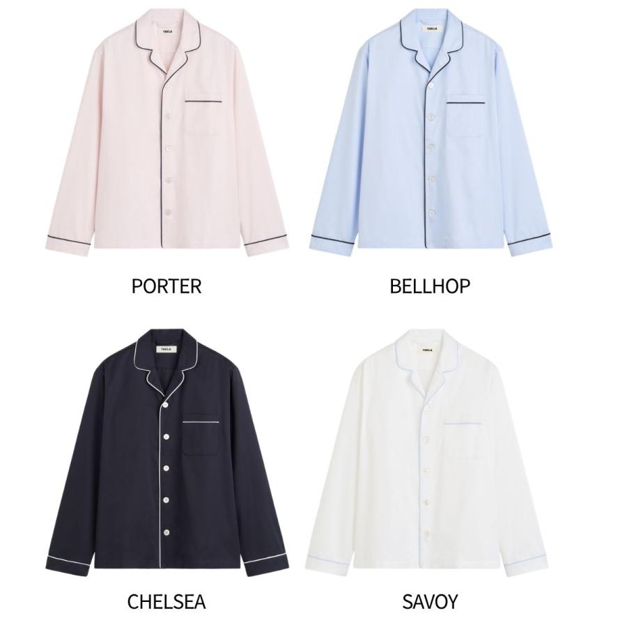 正規販売店 テクラ TEKLA パジャマ 長袖シャツ メンズ レディース ルームウェア サテン PAJAMA SATINの画像