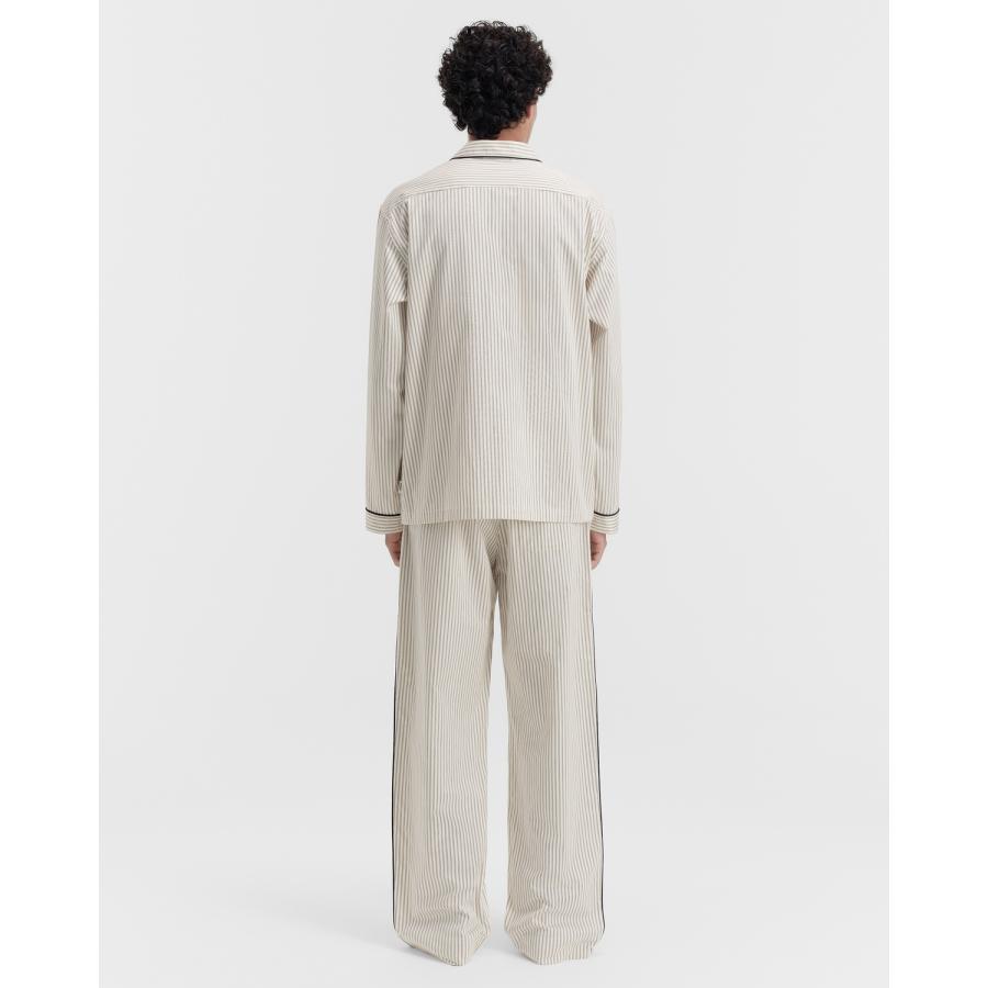 正規販売店 テクラ TEKLA パジャマ 長袖シャツ メンズ レディース ストライプ ルームウェア サテン PAJAMA SATINの画像
