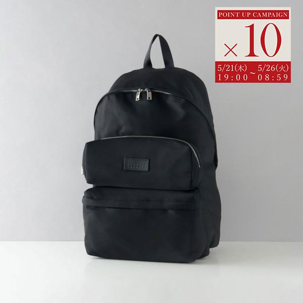 シンプルなMM6 Maison Margiela ブラックナイロンリュック MM6 Maison Margiela ナイロン バックパック (MM6 Maison Margiela