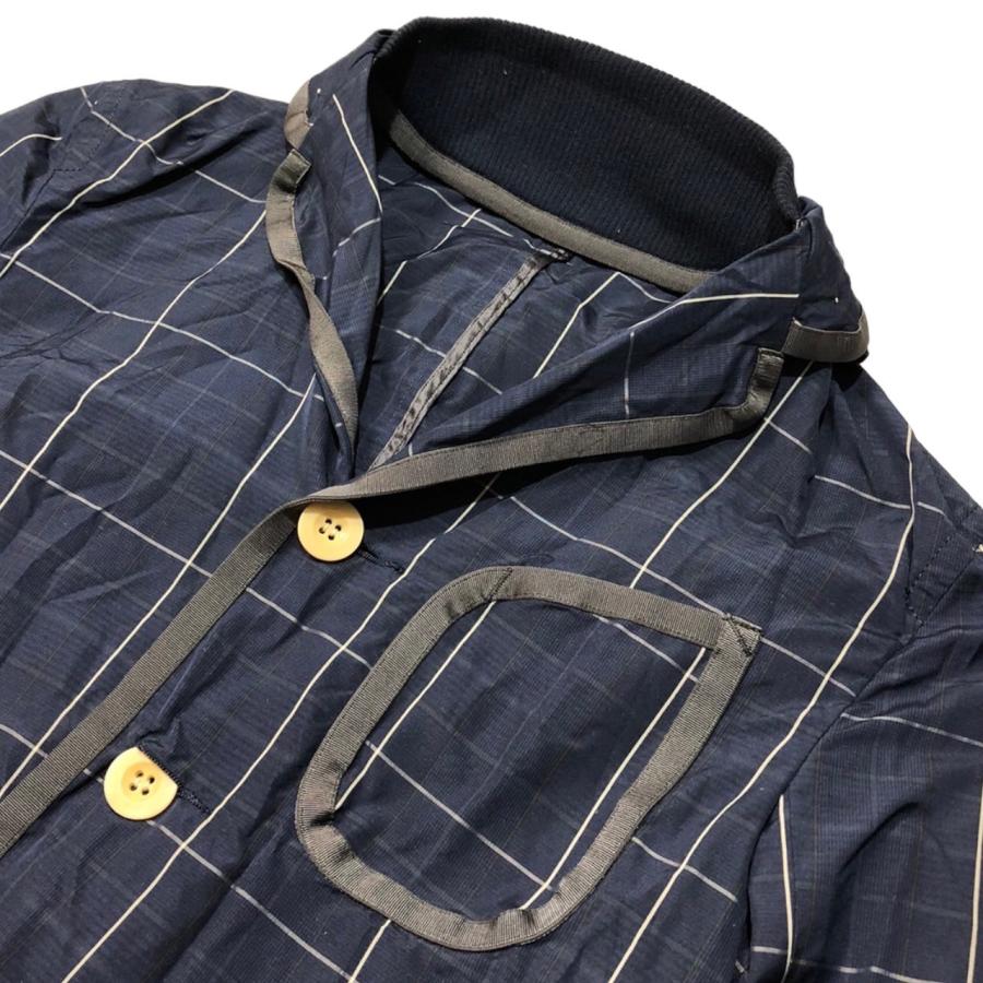 sacai(サカイ) 12SS Polyester silk piping design jacket ポリエステル シルク パイピング デザイン ジャケット 12-00232M SIZE 1(S) ネイビー｜1ten-brand-used｜02