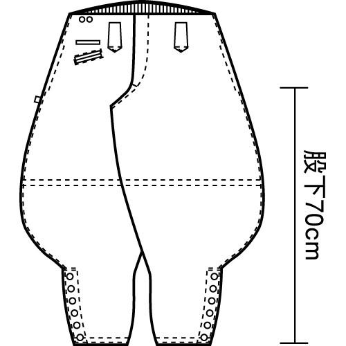 寅壱 2530-401 寅壱七分 105cm (鳶衣料 年間)｜1up｜03