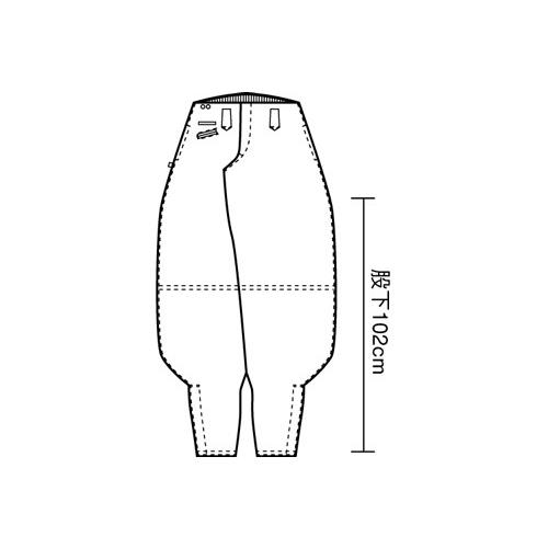 寅壱 2530-418 超超ロング八分 02.パール-31.ワインレッド 120cm (鳶衣料 年間)｜1up｜08