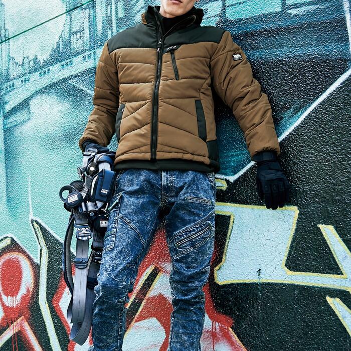 M-5L 作業服 寅壱 防寒着 2587-129 防寒ブルゾン (防寒服)(大きいサイズも同価格) | 寅壱 | 05